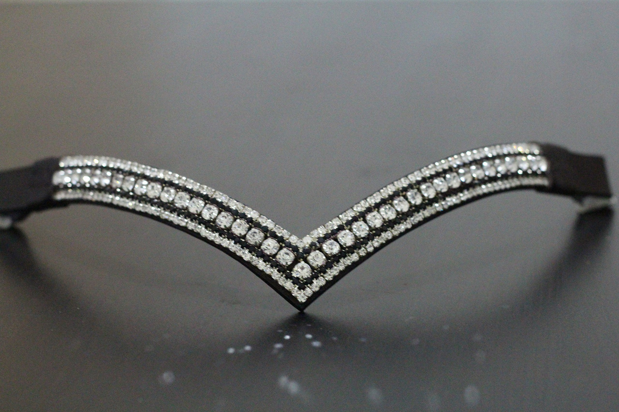 Beautilful V Forme Bling Cristal frontal Paillette