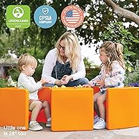 Vista 18 de ECR4Kids Tri-Me 3 en 1 silla cubo, muebles para niños, color azul polvo