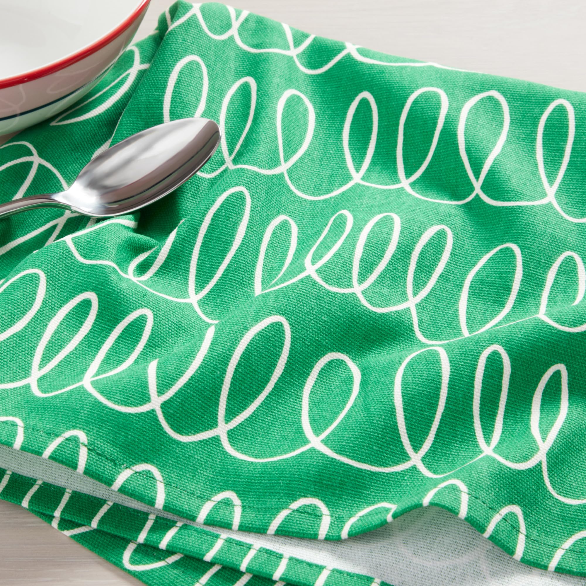 KATE SPADE NEW YORK in The Loop zestaw 4-pak, 100% bawełna, można prać w pralce, zielone/kremowe, 50 cm x 50 cm