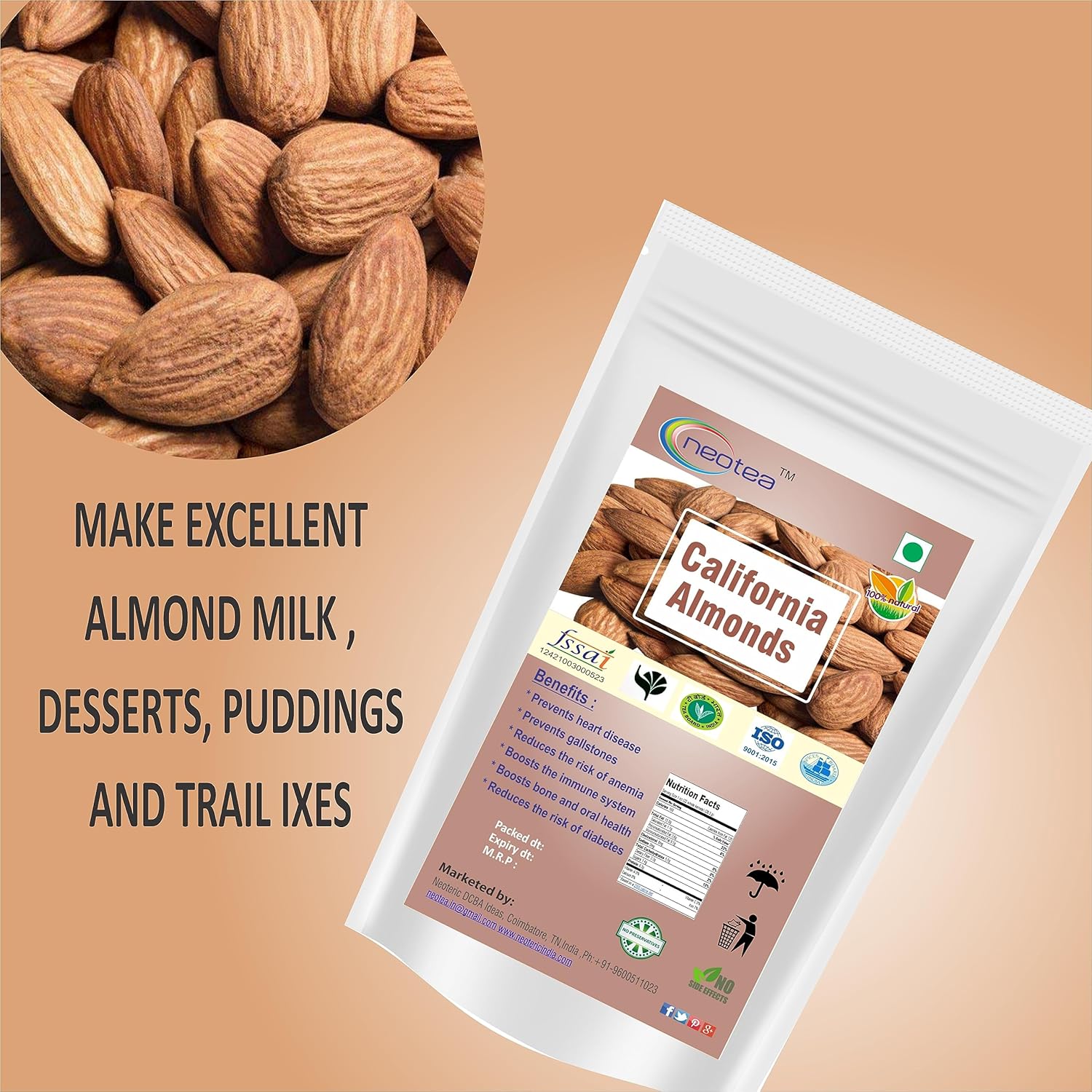 Neotea California Almonds, 250g
