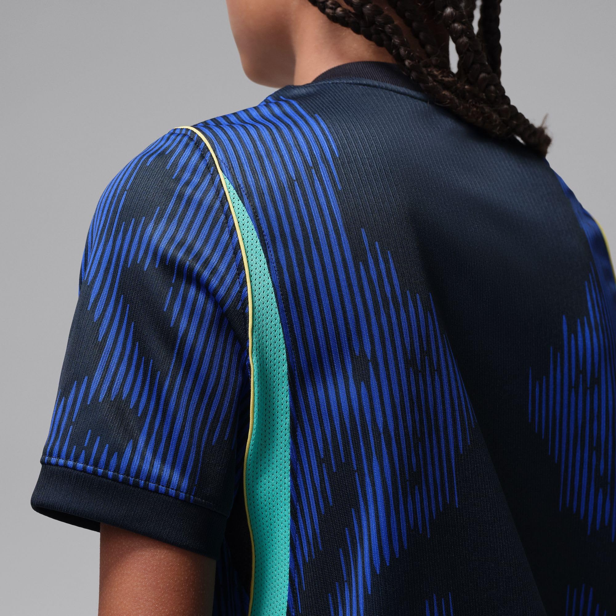 NIKE Brasilien 2026 Auswärtsstadion Jordan Dri-FIT-Replika-Fußballtrikot für ältere Kinder, IU1080