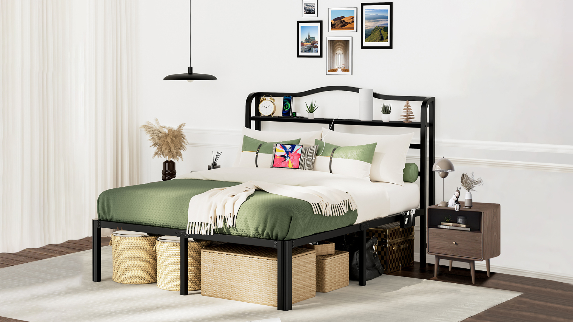 Amazon.com: RmagineX Twin XL Bed Frames with Headboard Metal