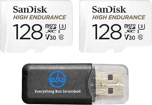 SanDisk Tarjeta de memoria MicroSDXC de alta resistencia de 128 GB paquete de 2 para Garmin Dash Cam 57 67W Mini 2 47 Series SDSQQNR-128G-GN6IA