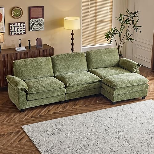 Vista 4 de VINGLI Silla Individual Mediana Negra en Nube con Otomana Chenille Negro