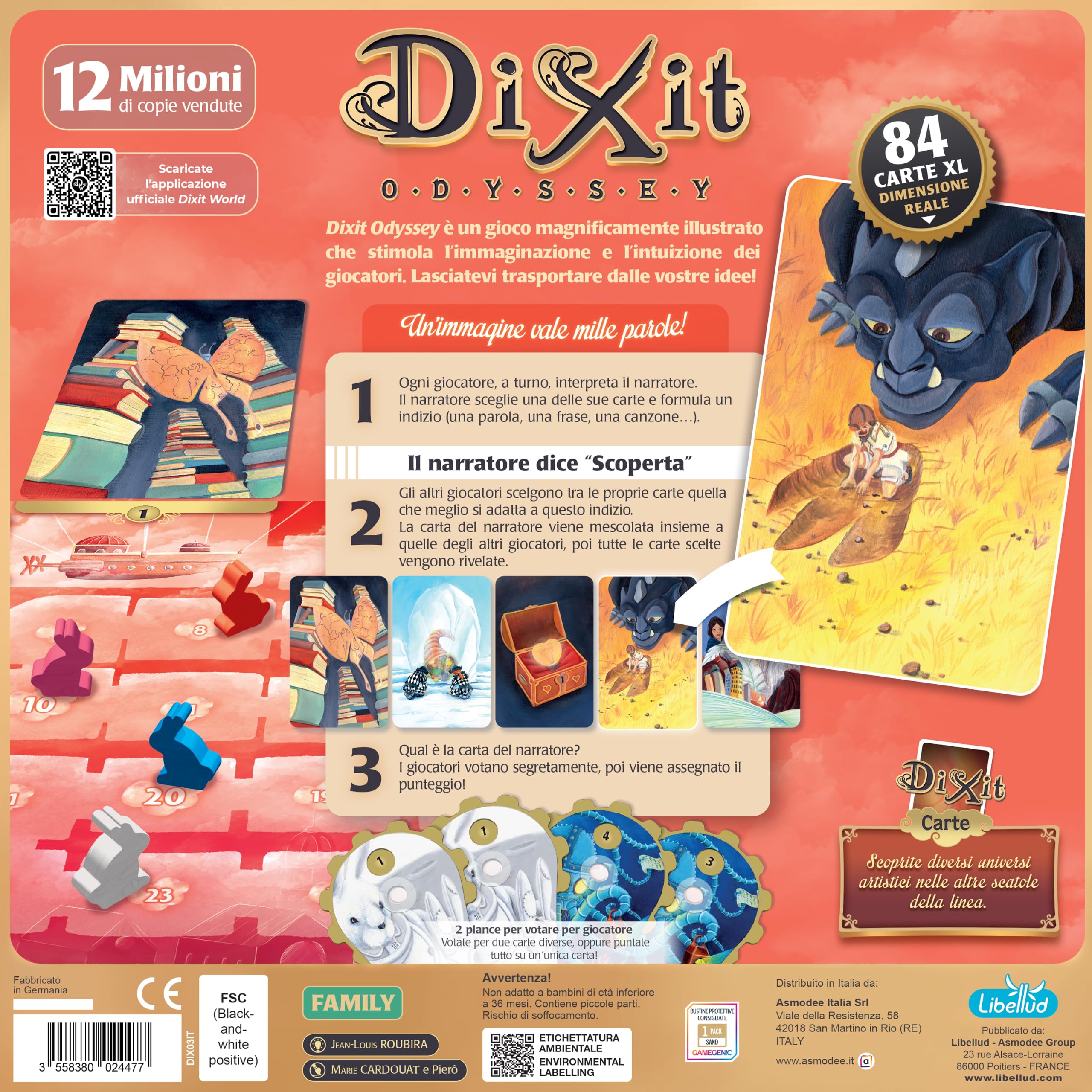 Asterion 8005 - Dixit Odyssey, Jeu de société- version italienne
