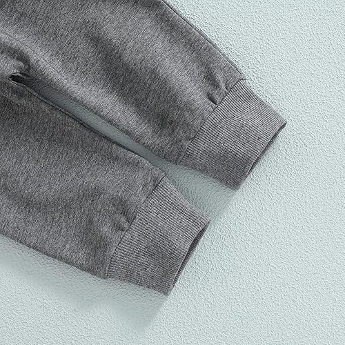 Miniatura 6 de Sasaerucure Conjunto de 2 piezas de sudadera de calabaza y pantalones de manga larga para bebés y niños pequeños para Halloween