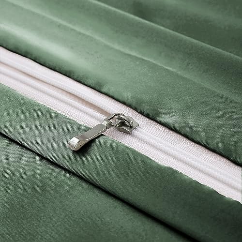 Miniatura 5 de Ersmak Juego de funda de edredón de satén de 6 piezas, tamaño matrimonialqueen, de lujo, con 1 funda de edredón suave, 4 fundas de almohada Queen y