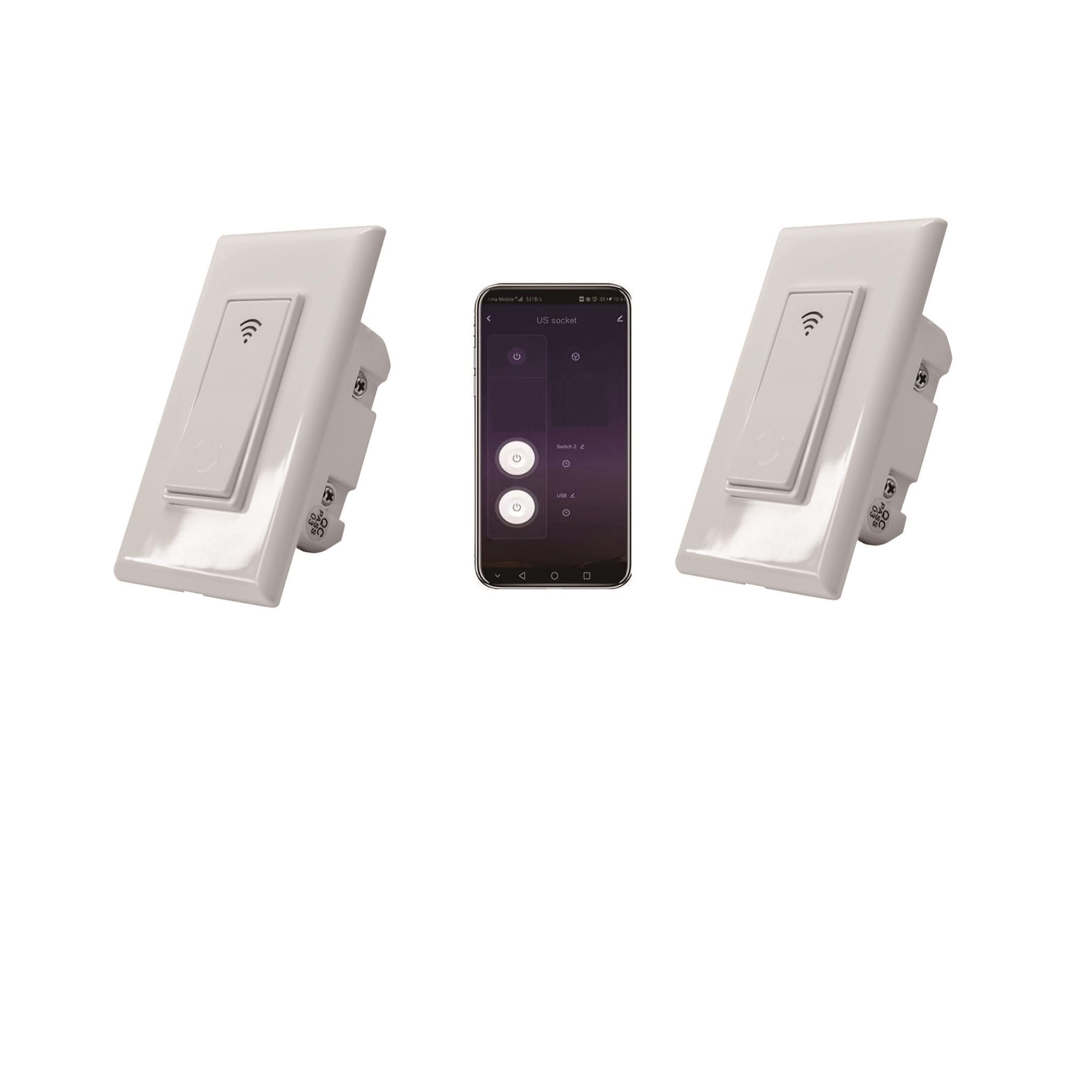 Useelink Tuya Smart Light Switch,WiFi Smart Wall Light Switch 10A 1000W Neutral Wire is qurired Compatible with Alexa, Home Assistant and IFTTT,no Hub Required.White, ETL Listed FCC Certified