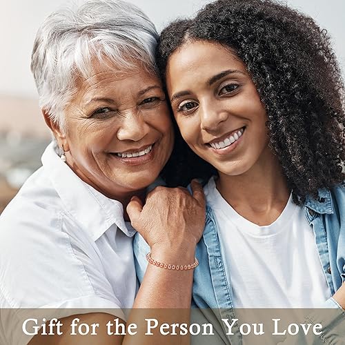 Miniatura 14 de Pulsera de cobre para mujeres y hombres, pulsera magnética de cobre con 3500 cuentas magnéticas de Gauss como regalo de Navidad, pulsera de cobre