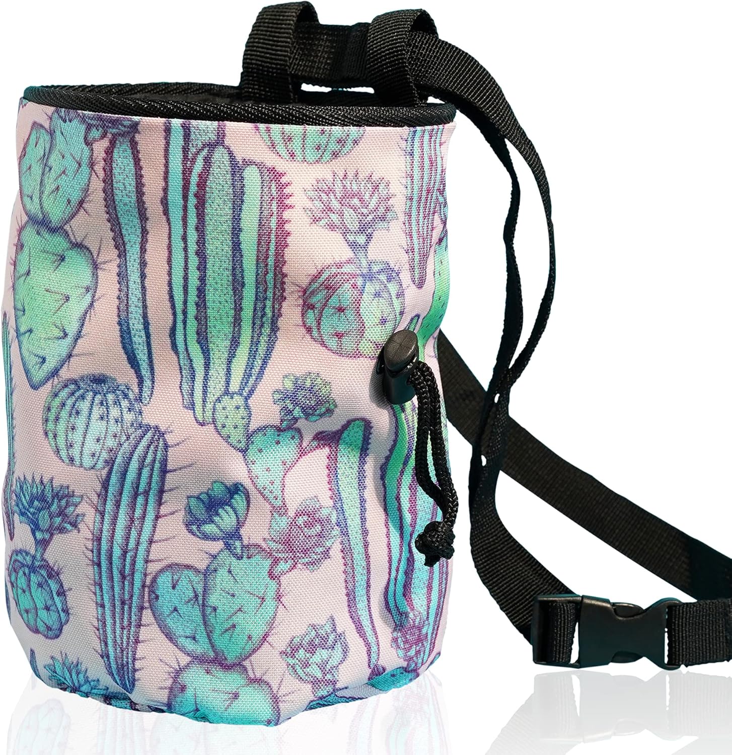 Hueco Chalk Bag with Belt and Zipper Smartphone Pocket for Rock Climbing, Bouldering, Gymnastics, Fitness, Cross Fit and Weightlifting (Cactus) : Sports & Outdoors