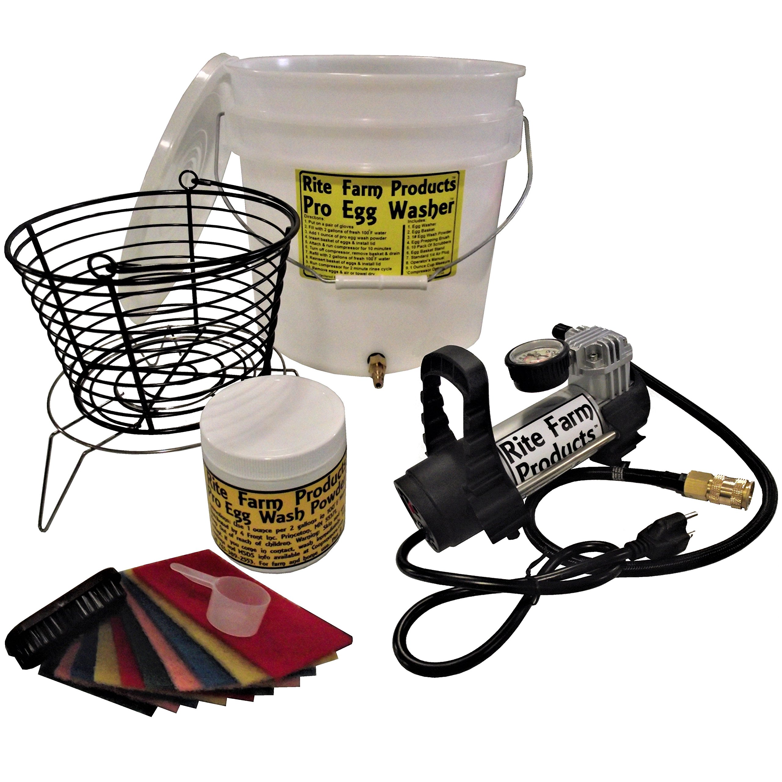 Buy Rite Farm Products PRO Egg Washer KIT & Compressor Chicken Washing