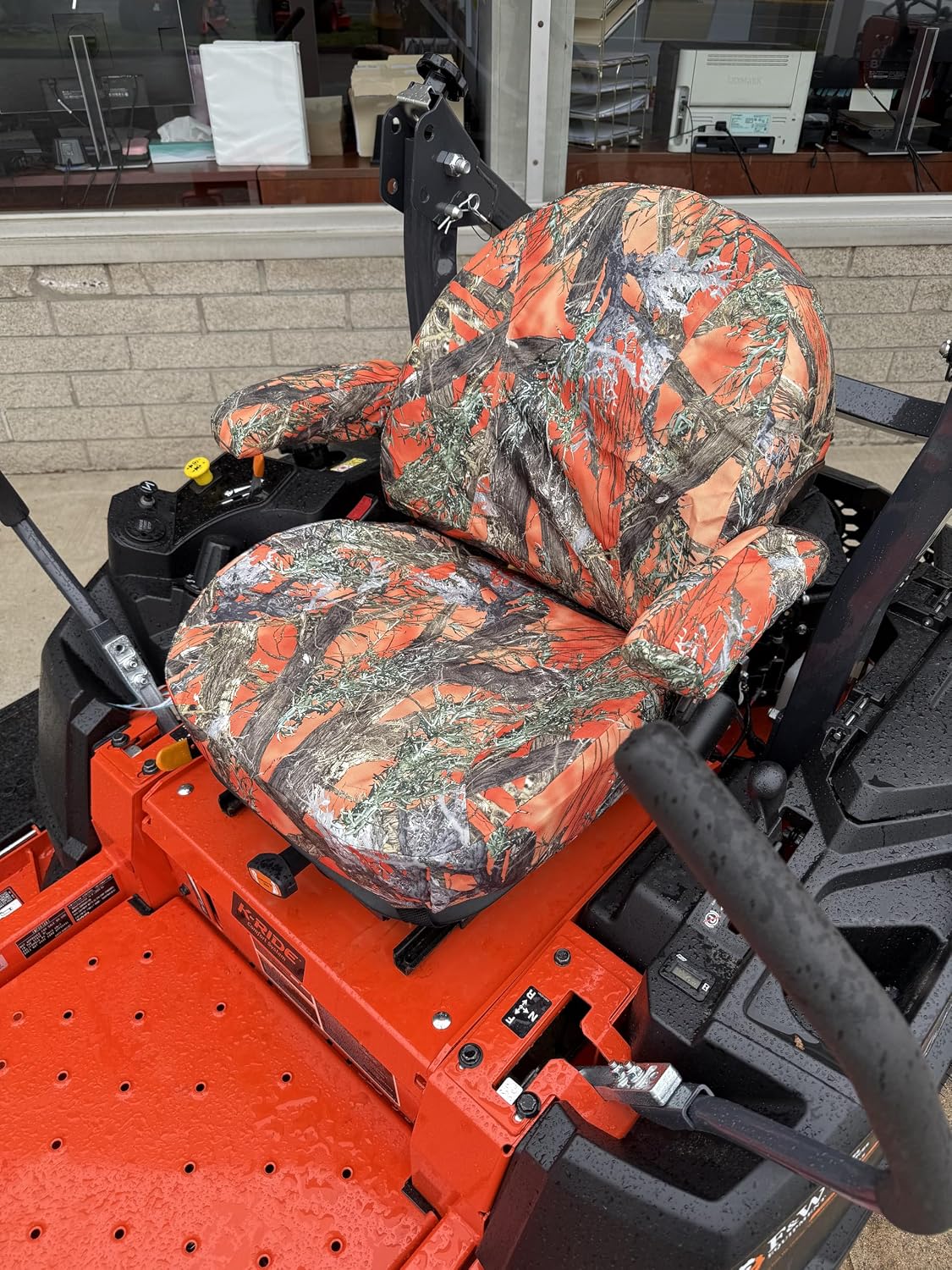 Durafit Seat Covers, Custom Fit Kubota Seat Cover for KUBOTA 200 Series/KIOTI/Ferris 500/700 Models/SCAG Patriot and Freedom Z ZR Zero Turn Mowers Z252 Series in Orange