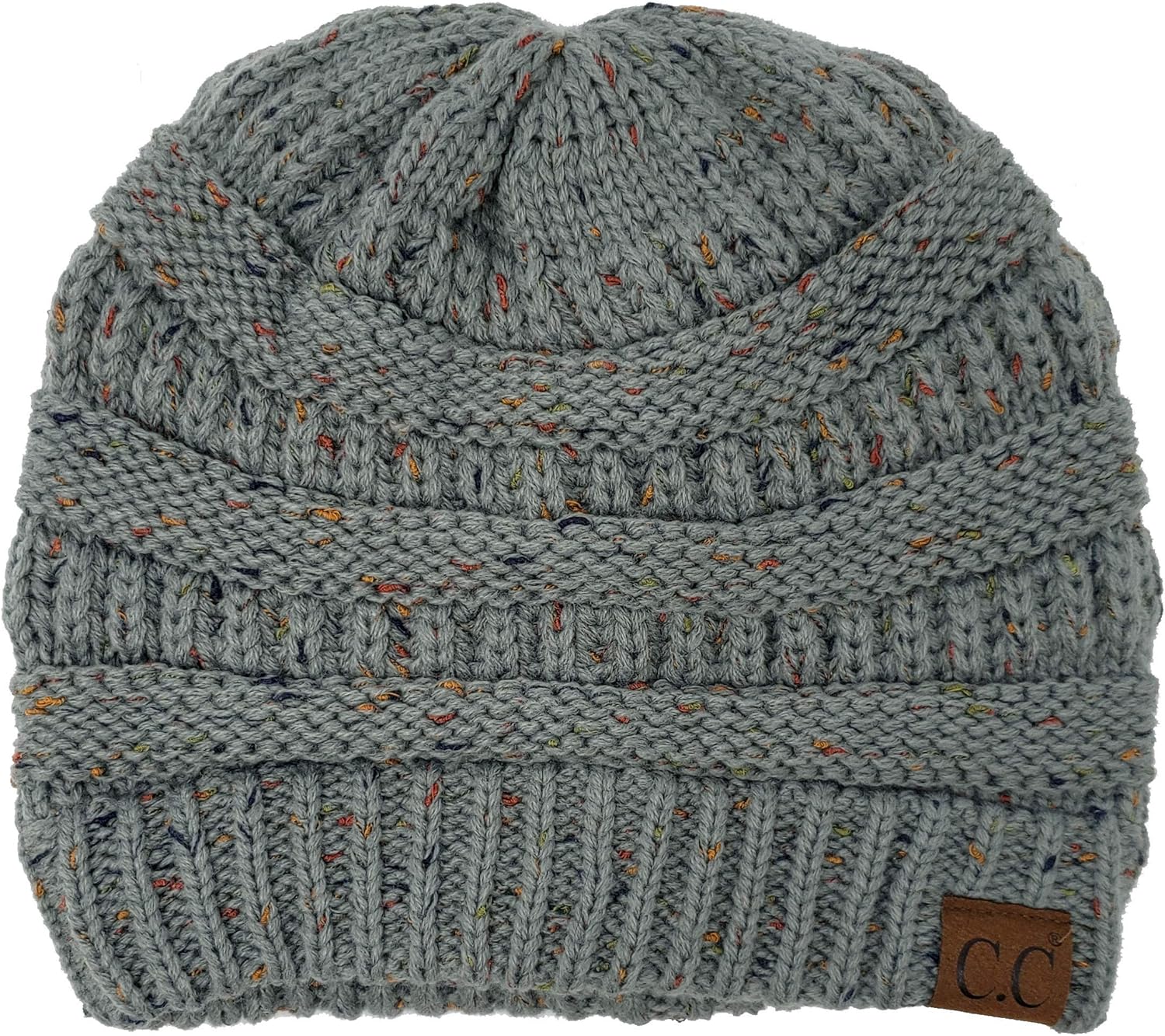 Funky Junque Confetti Knit Beanie for Women – Colorful Slouchy Cute Beanies, Cable Knitted Womens Winter Hats, Cozy Fashion - Image 3