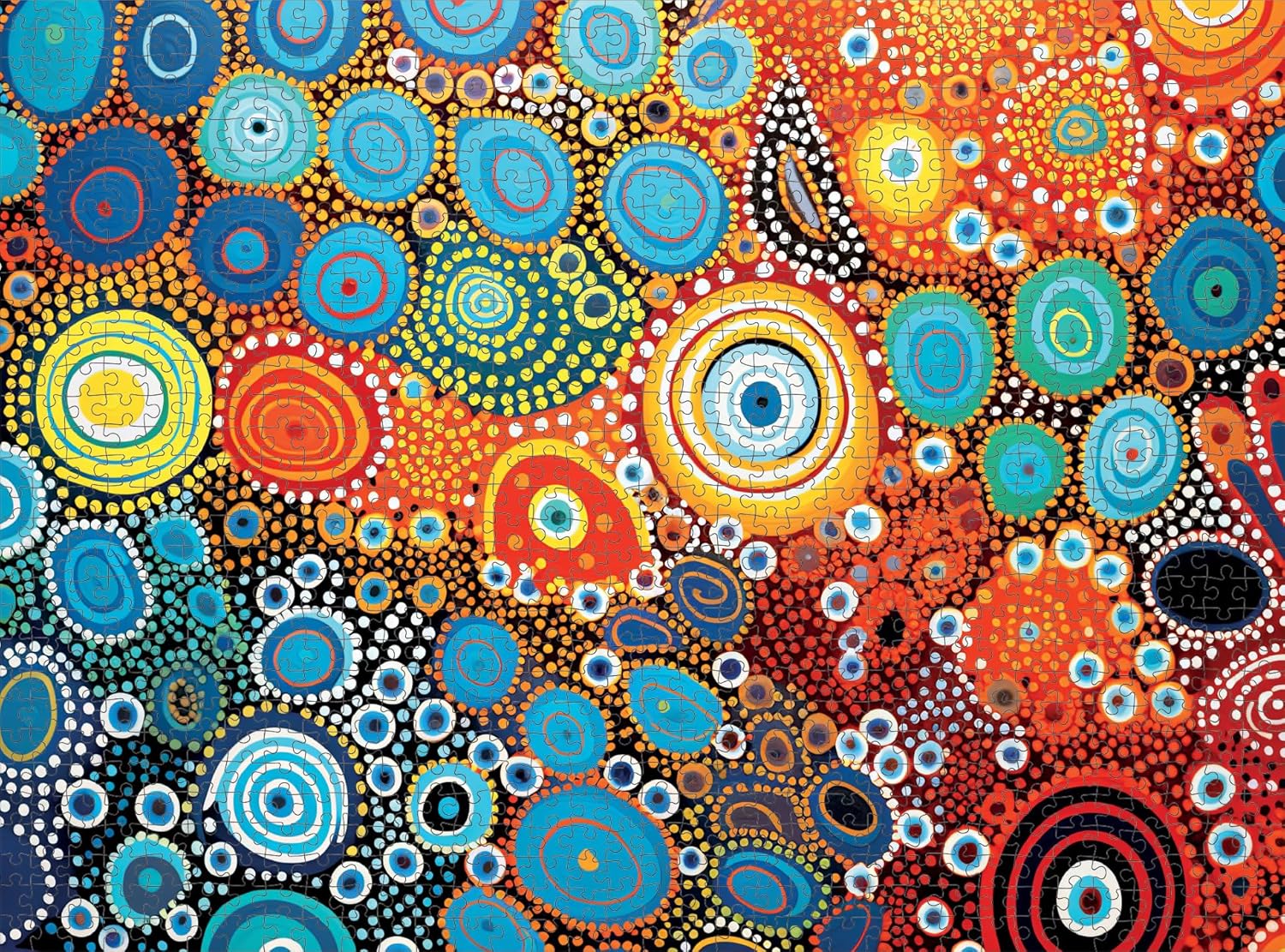 Cross & Glory - Jigsaw Puzzles 1000 Pieces for Adults | Spectral Sands of Australia - 1000 Piece Puzzle for Adults | Aboriginal Art Inspired | Glare-Free | 20x27 Inches