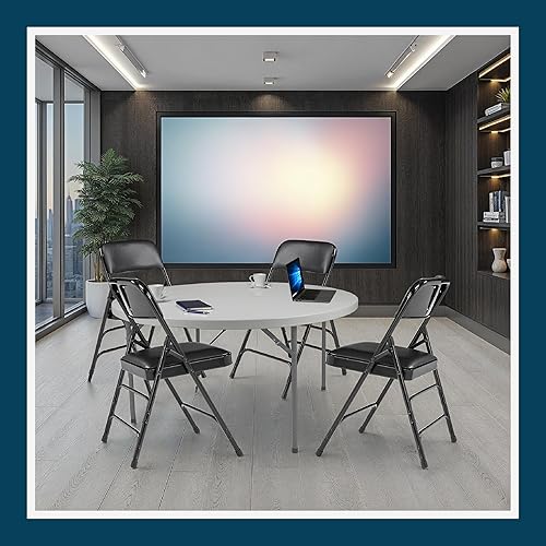 Miniatura 2 de OEF Furnishings OEF1300 Series - Sillas plegables acolchadas de vinilo de alta calidad con soporte de triple soporte, capacidad de 500 libras,