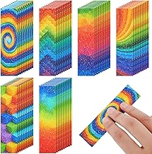 Gersoniel 72 Pcs Anxiety Sensory Strips Sticker for Mood Calming, Mental Health Awareness Item Mindfulness Sticker for Stress Relief Calming Corner Special Education School Office(Rainbow)