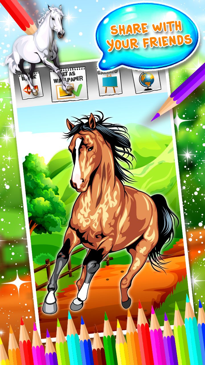 Horses Coloring Book App on the Amazon Appstore