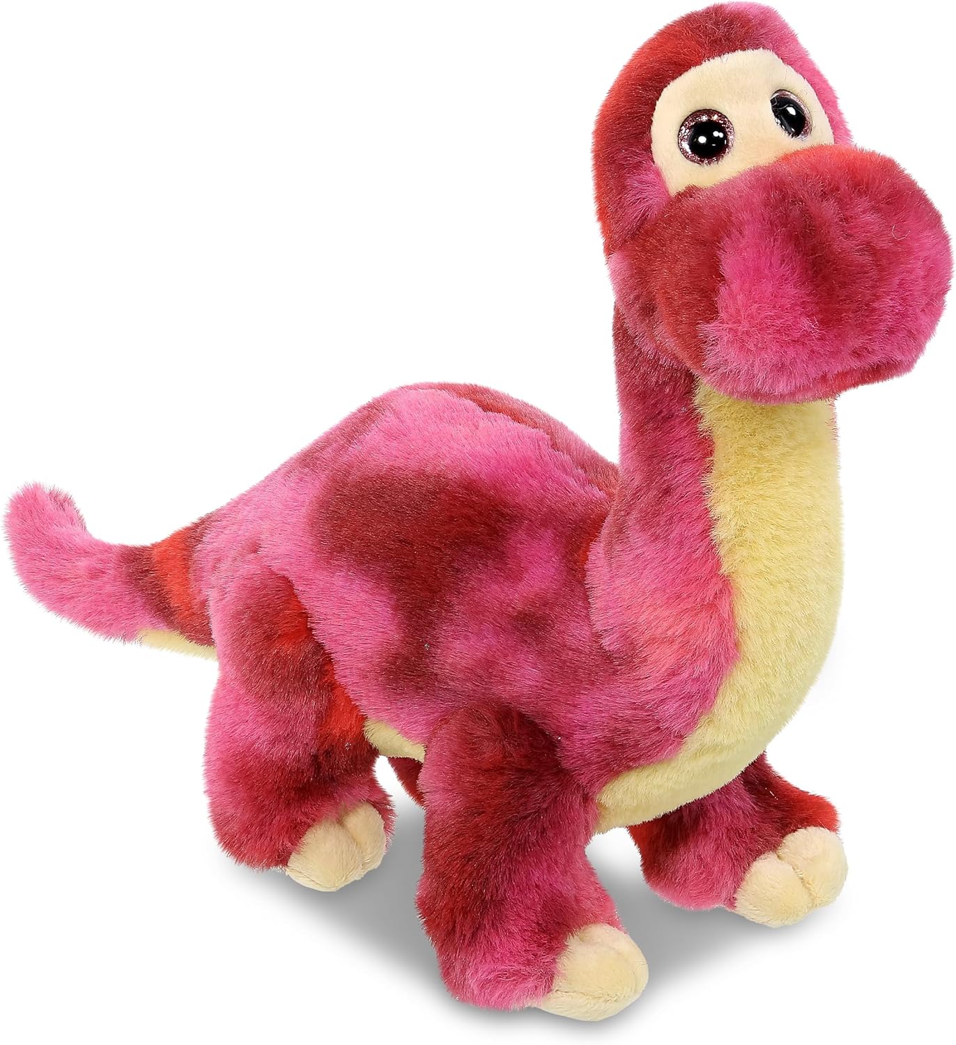 DolliBu Blue Tie-Dye Dinosaur Stuffed Animal - Huggable Dino Plush Toy, Cute Extinct Animal Cuddle Gifts, Super Soft Plush Doll Toy for Kids and Adults - 9 Inches