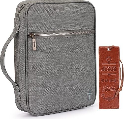 Miniatura 22 de Montana West Funda para la Biblia para mujeres y hombres con marcapáginas de cuero, fundas de transporte, bolsa de iglesia para protección al aire