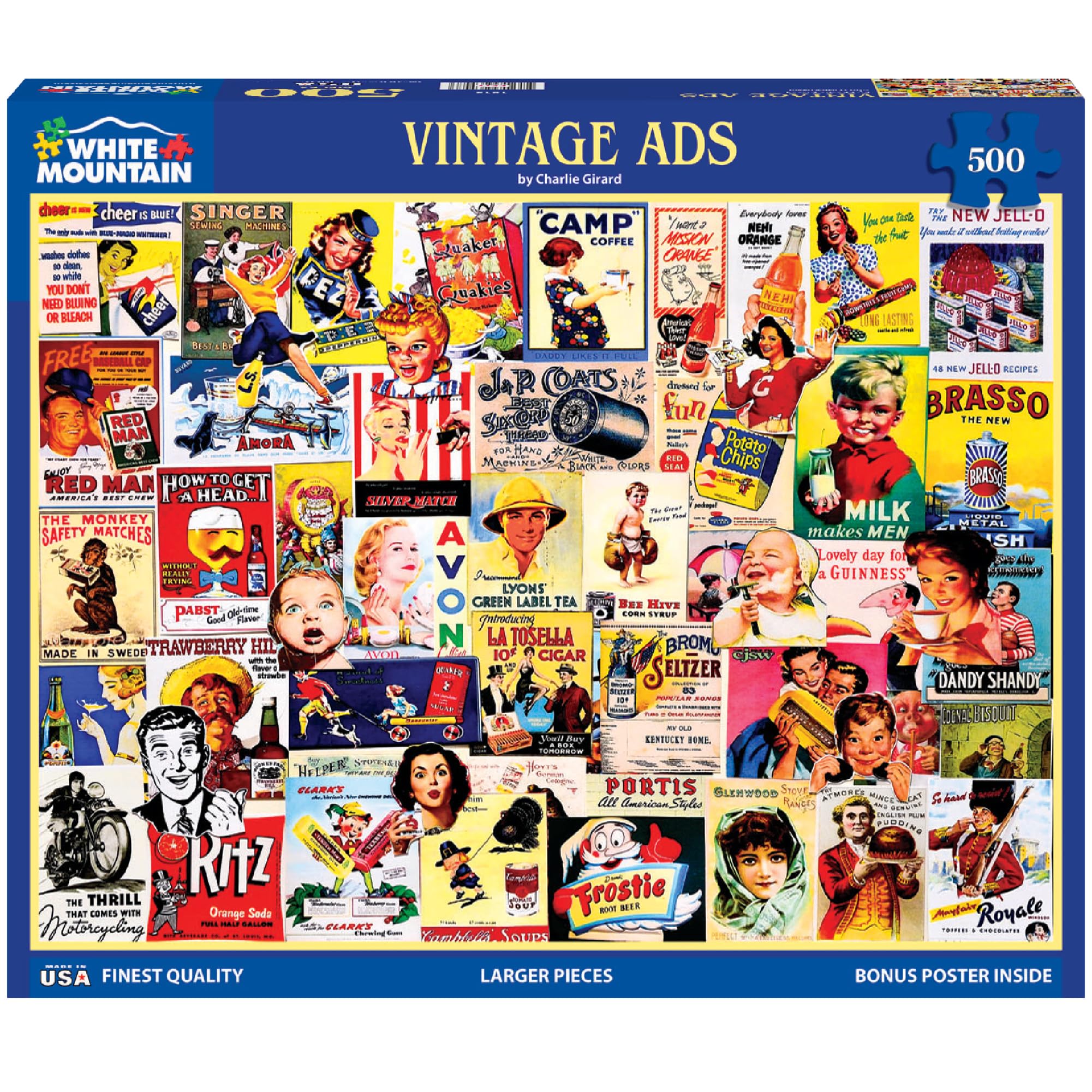 Amazon | White Mountain - ビンテージ広告、500ピース