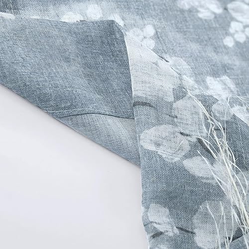 Miniatura 7 de Cortinas transparentes de mezcla de lino con diseño floral Fmfunctex