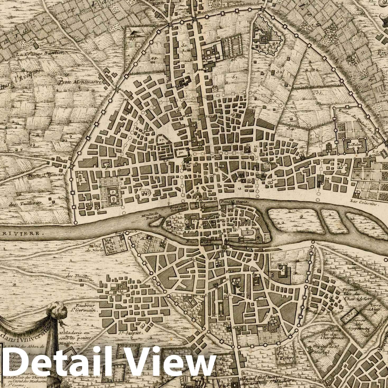 Amazon.com: Medieval Paris - Charles V & VI Historical City Plan