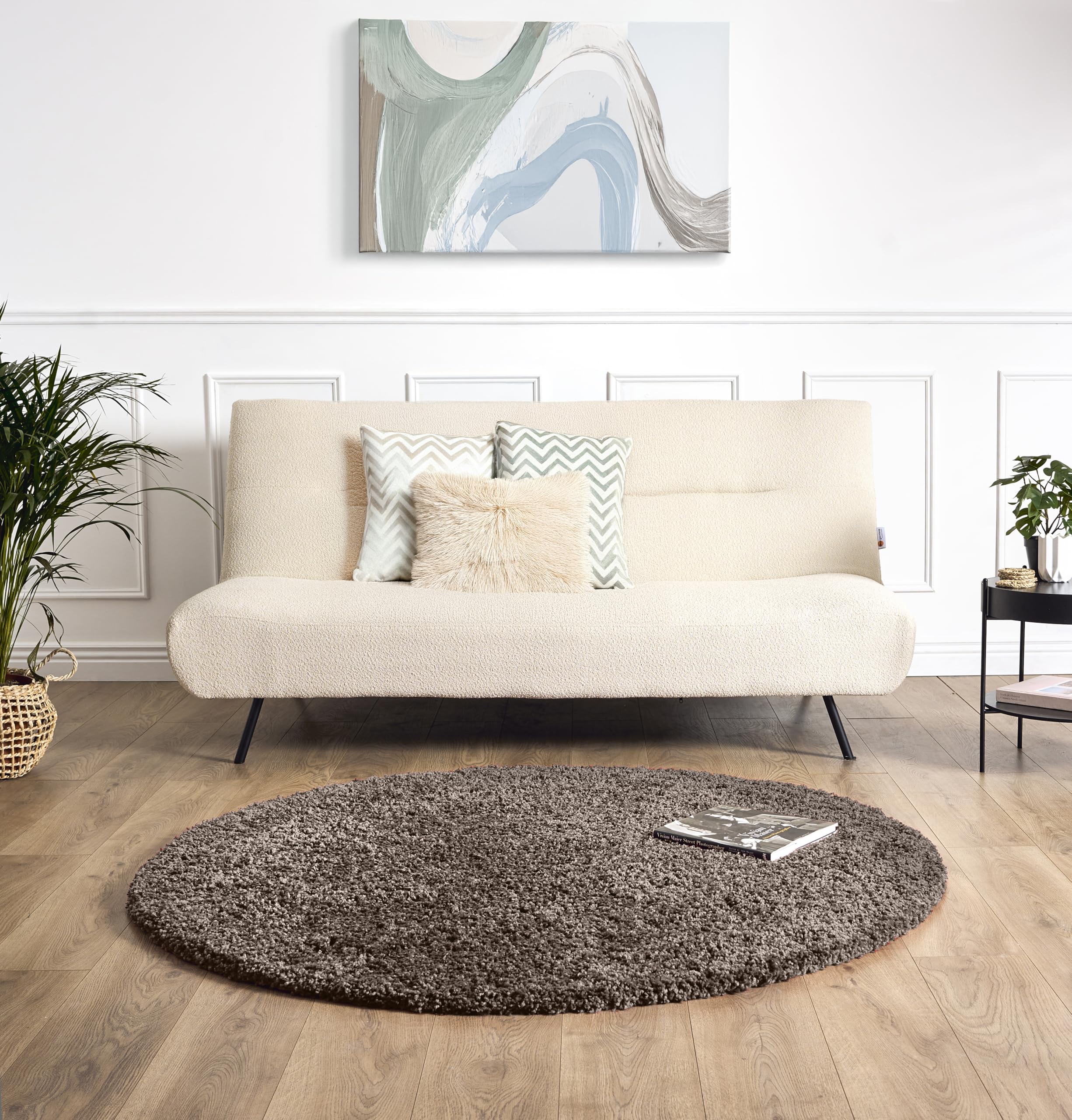 Bravich Navy Blue Shaggy Rug 80 x 150cm (2'7" x 4'11") 5cm Pile Medium Thick Fluffy Living Room Hessian Backed Washable — view 68