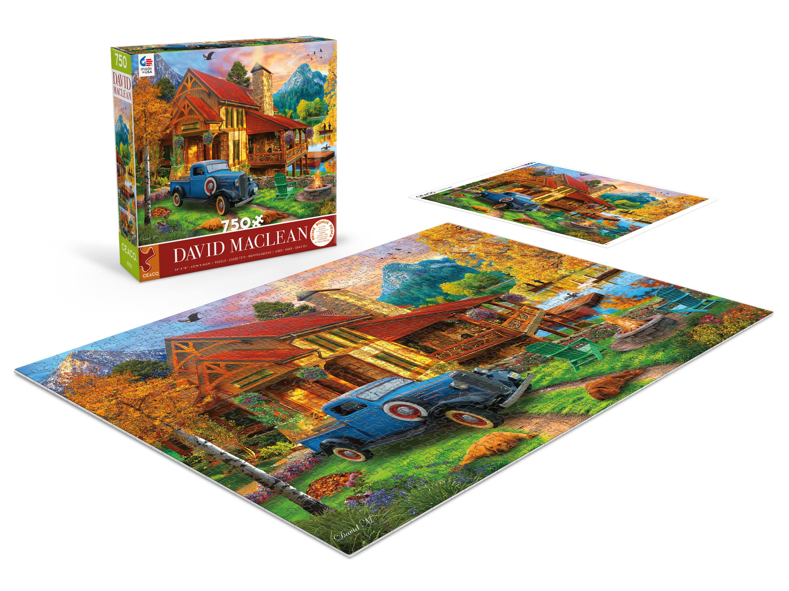 Ceaco 1000 Teile Puzzle 'Memories At The Lake' – Für Erwachsene, Fertige Größe 76,2 X 61 Cm