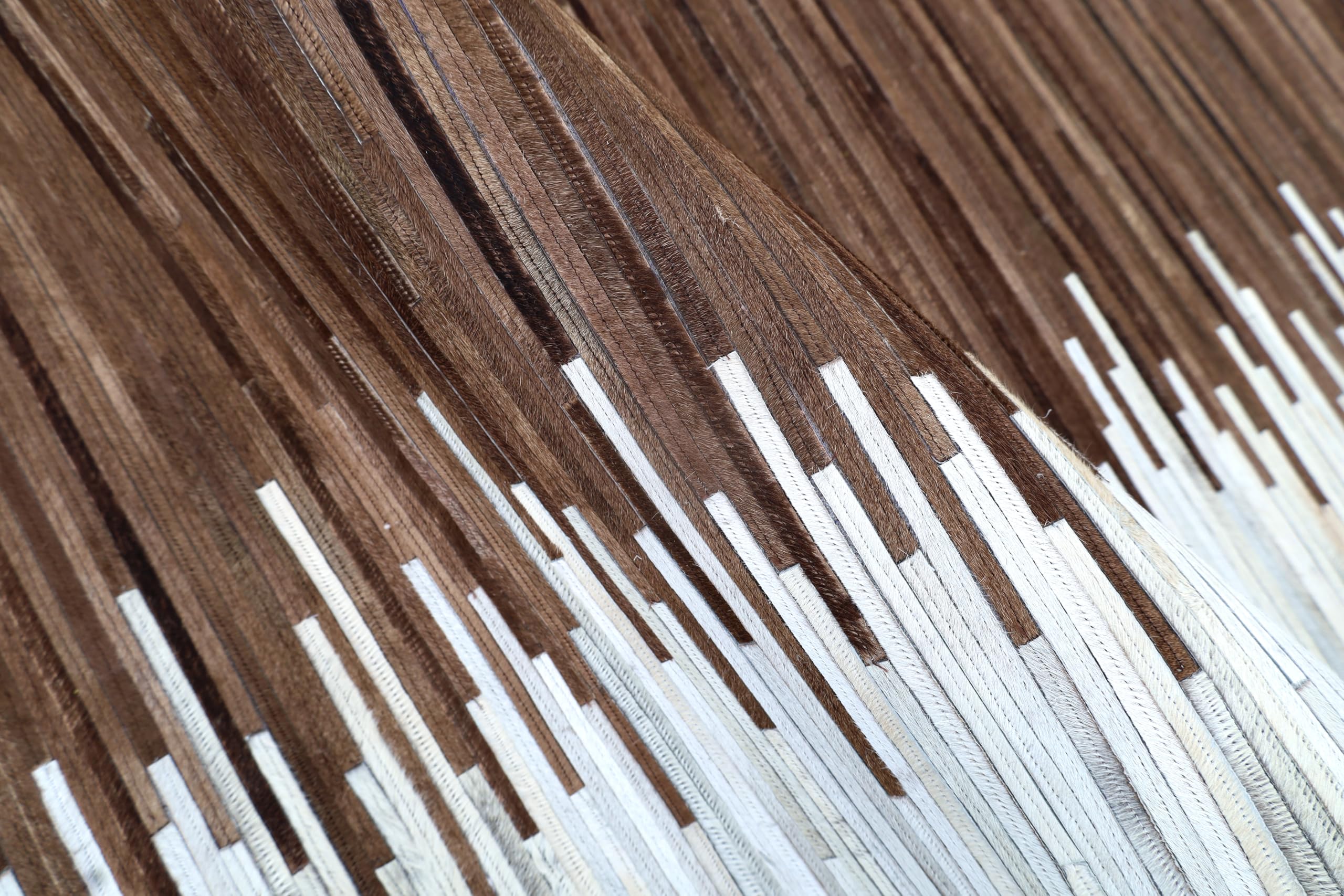 MY-RUG Fellteppich 80x150cm aus echtem Kuhfell - Rindlederteppich Braun