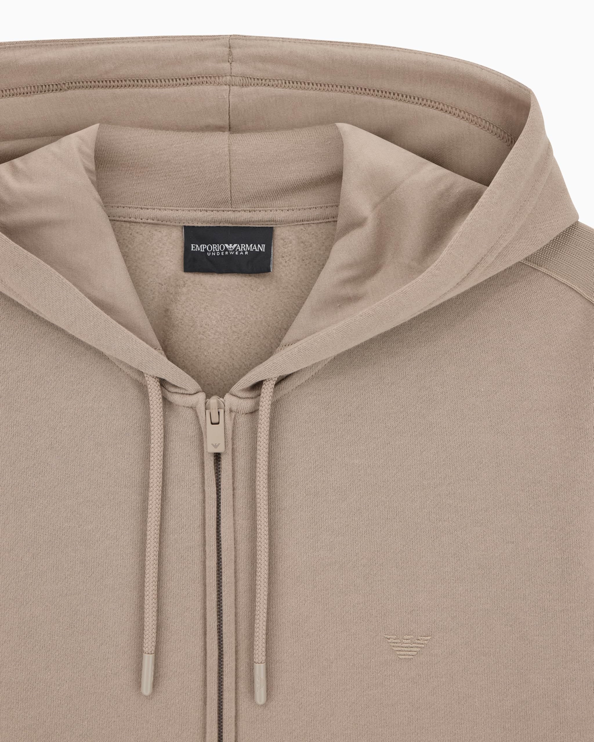 Emporio Armani Basic Terry Hoodie Zip Sweatshirt Felpa con Cappuccio Uomo (Pacco da 1)