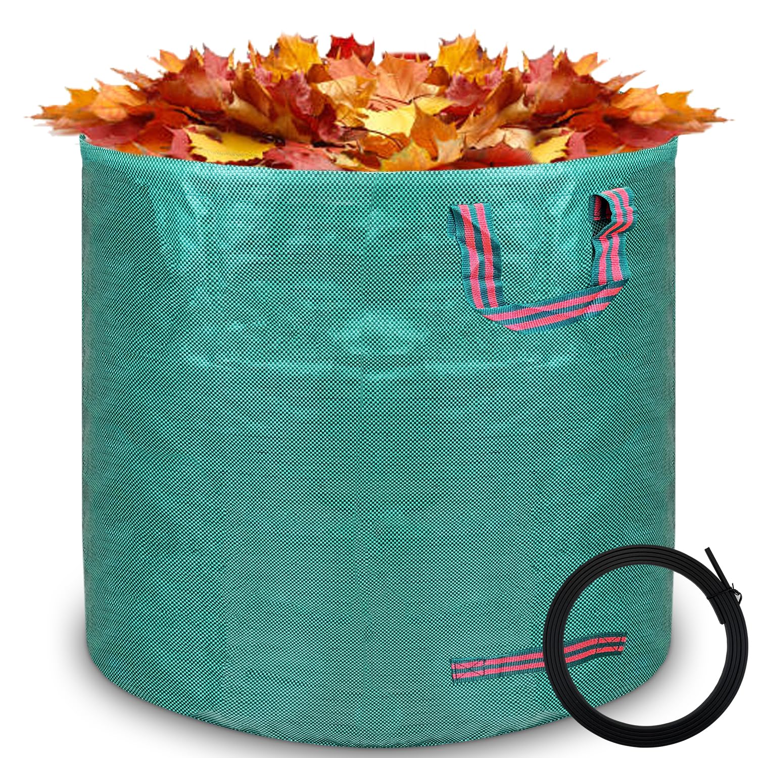 Reusable yard waste bags. 72-gallon large leaf bags(1-pack) Heavy-duty yard garden bag. Leaf bags with 4 handles that can stand upright. Great for collecting leaves and grass clippings