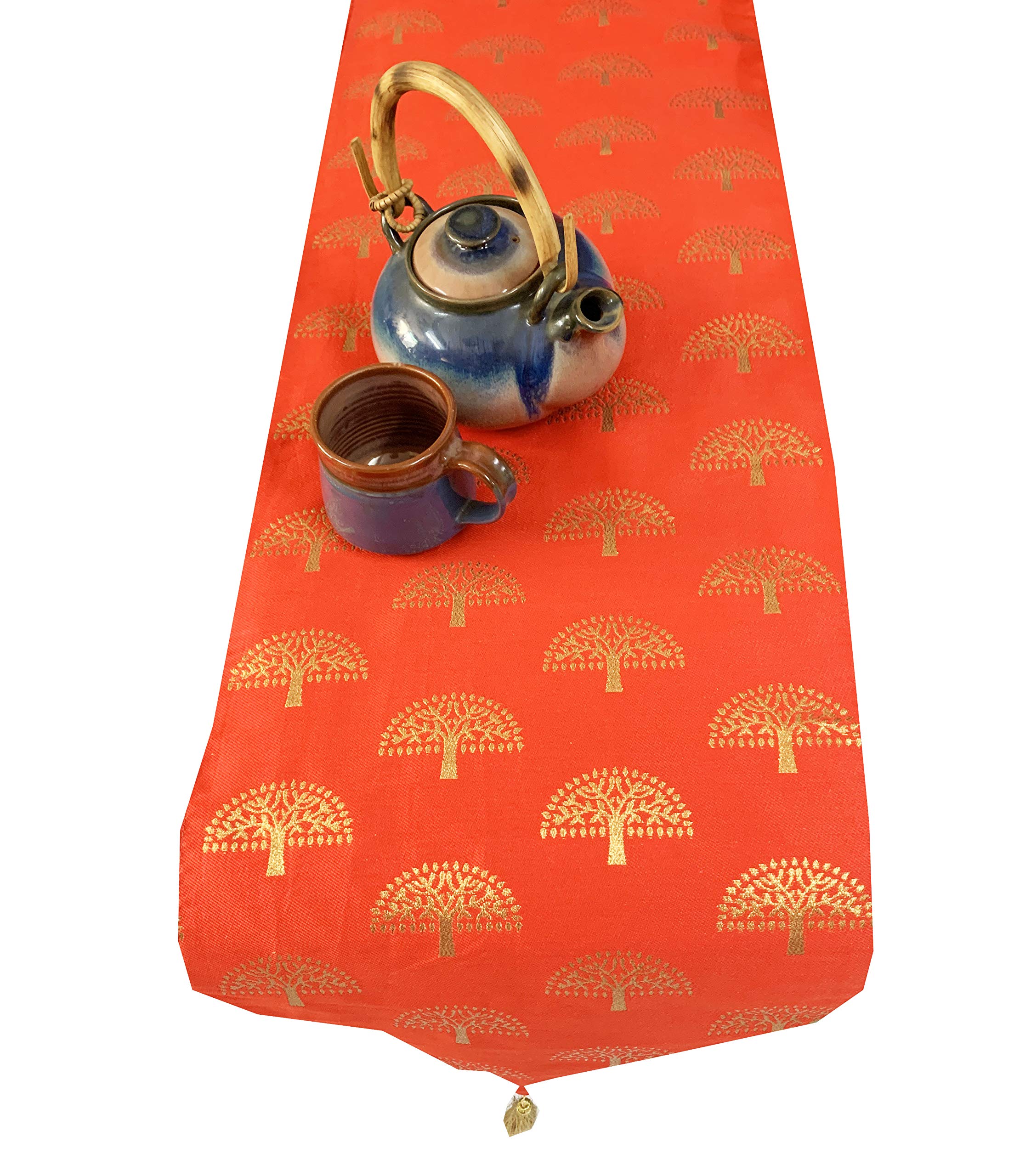 Pink Parrot Silk Table Runner - 12x70 Inch -3