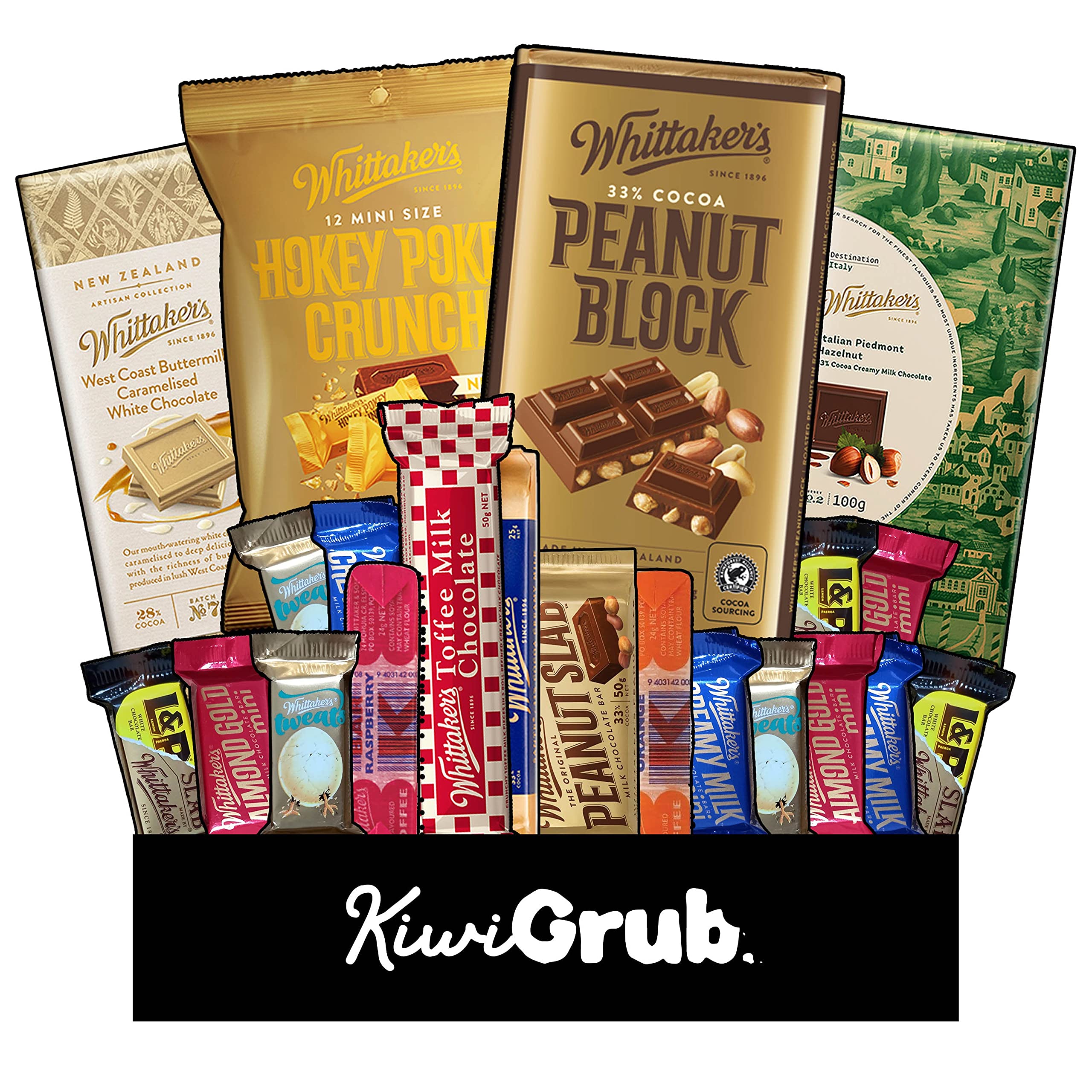 Buy KiwiGrub Whittaker's Favourite Chocolate New Zealand Gift Basket