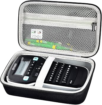 Boobowl Case for DYMO LabelManager 160/280 Label Maker- Hard Protective Travel Carry Box with Mesh Pocket, Elastic Holder & Smooth Zipper, Organizer for Tape Refills, Batteries & Charger (Case Only)