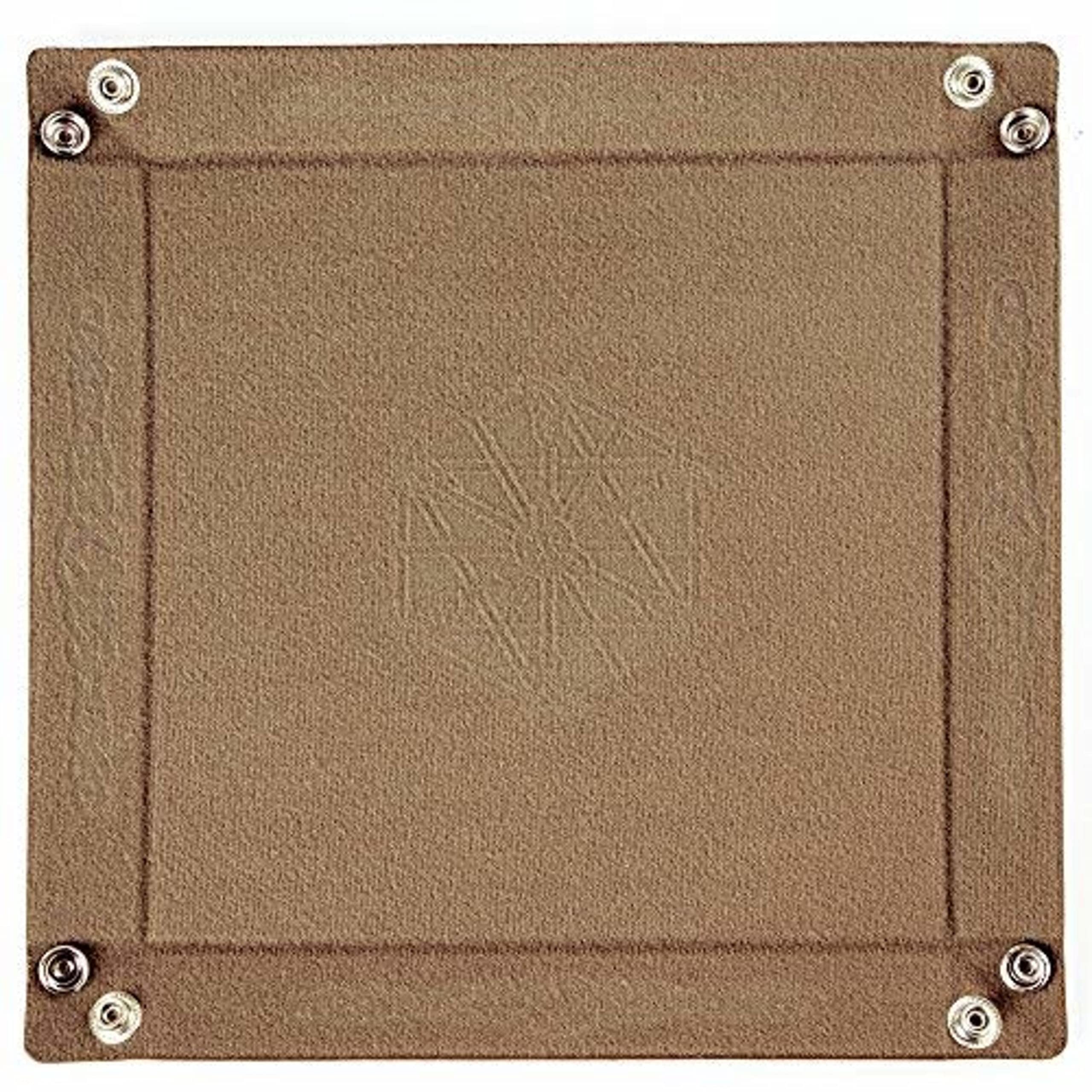 Wiz Dice - Folding Dice Rolling Tray for Tabletop RPG Adventure Games - DND Dice Tray, Suitable for Dungeons and Dragons, Warhammer 40k, Backgammon and Dice Games Alike - Bicast Leather - 9 x 9