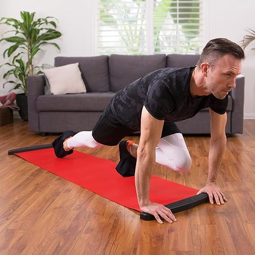 Miniatura 7 de ProsourceFit tabla deslizante y tabla deslizante Pro para ejercicio de 6 pies con topes finales, botines y bolsa de transporte para entrenamiento de