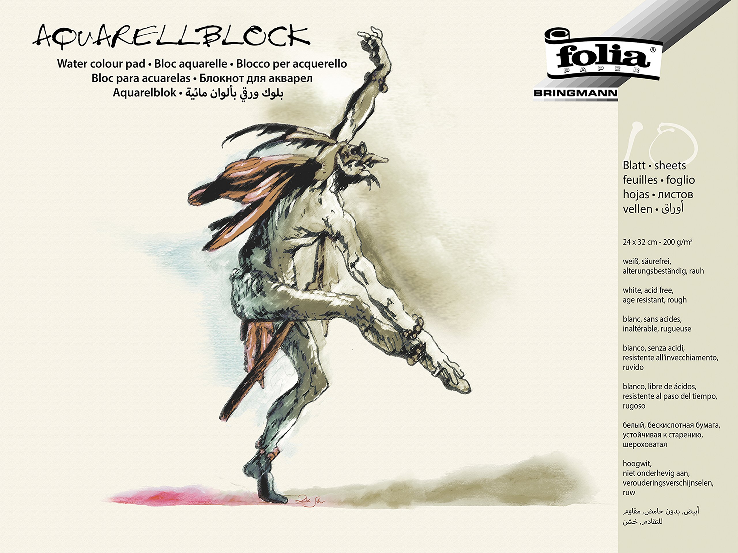 Faber-Castell Aquarellstifte, Metallbox (48er Box mit Aquarellblock 24 x 32)