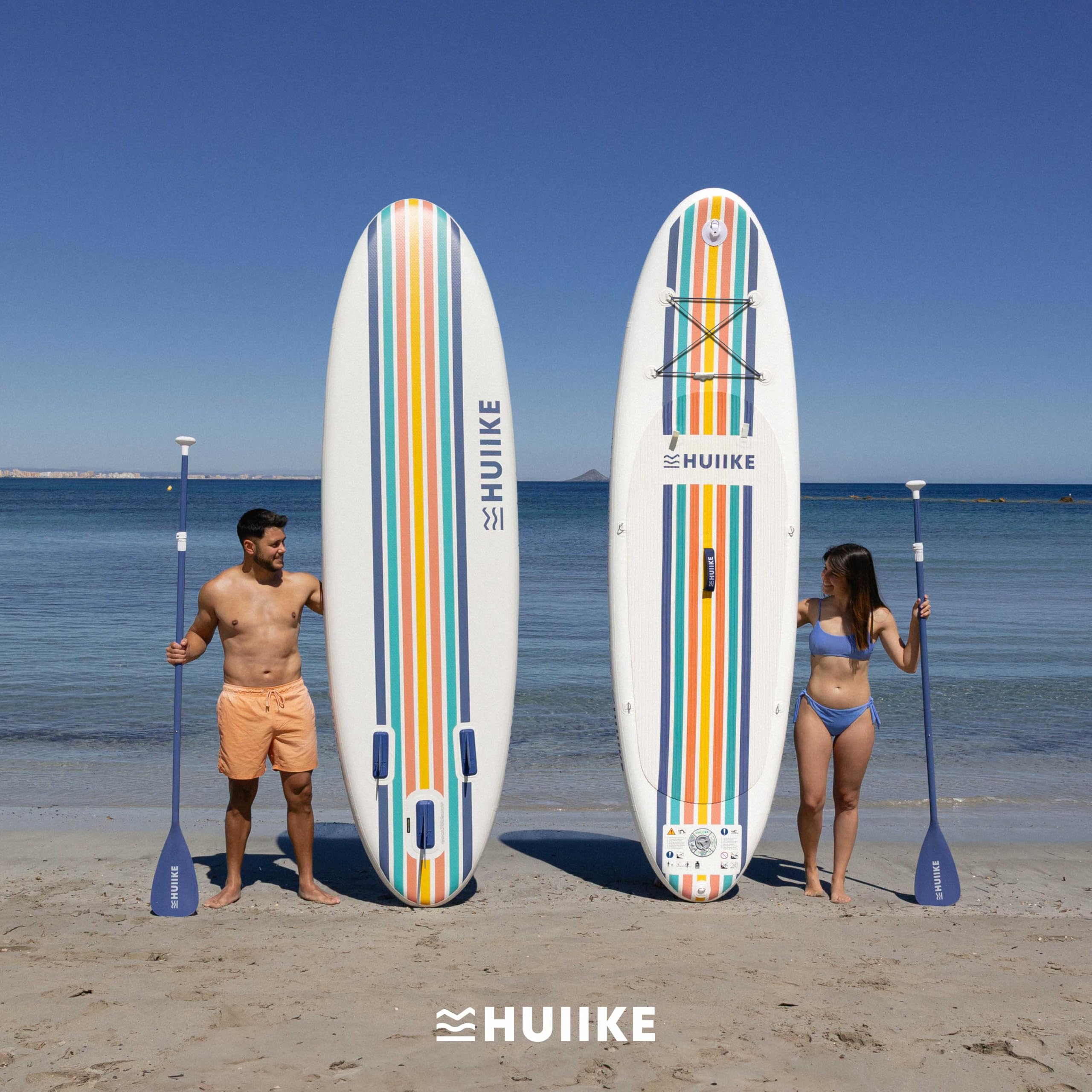 HUIIKE Tabla Paddle Surf Hinchable con Accesorios Incluidos, Remo, Quillas, Inflador. Stand Up Paddle Board Gran Estabilidad y Resistencia. 305 x 84 x 15 cm, Soporta hasta 130 kg