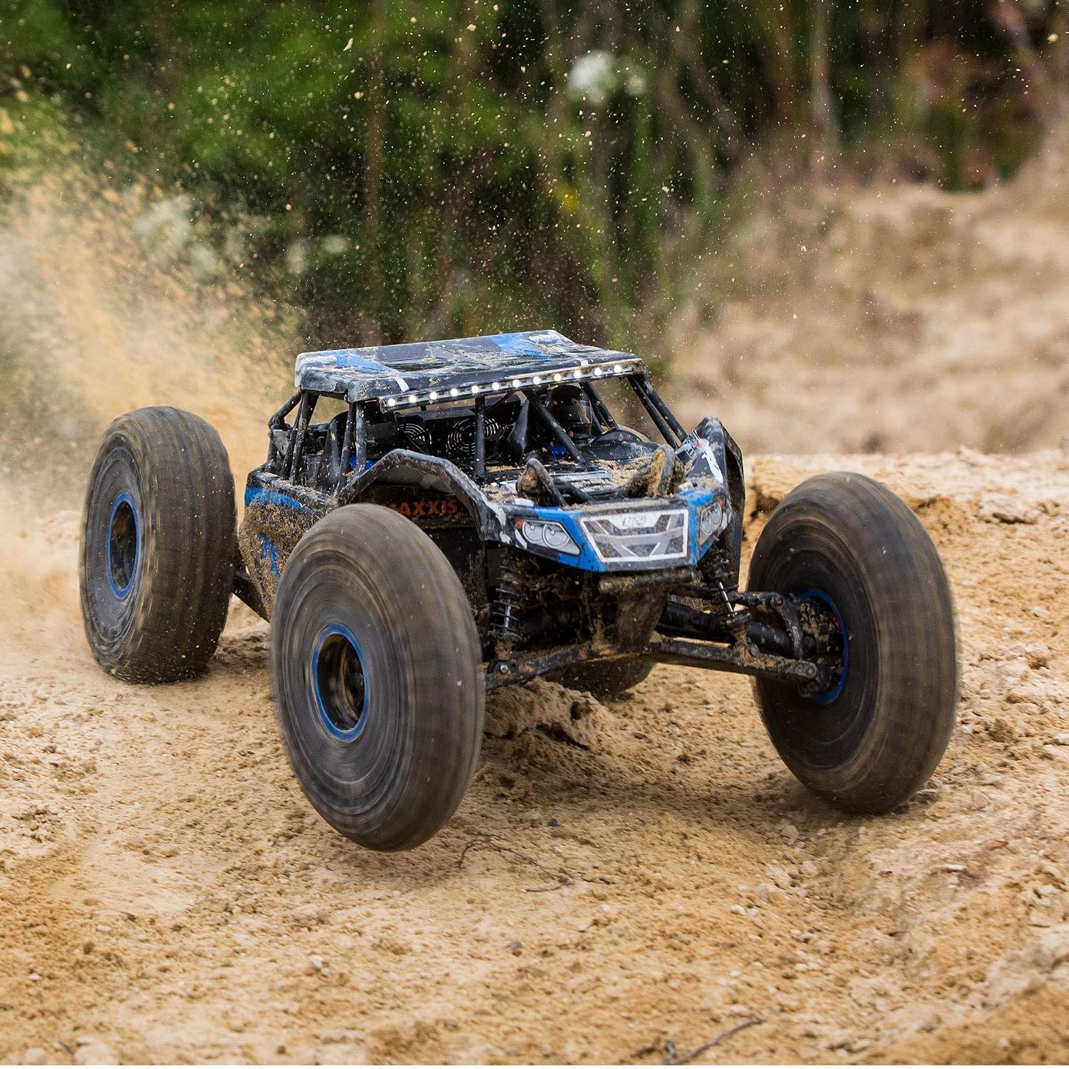 Losi 1/10 2.2 Rock Rey 4WD RC Rock Racer Brushless RTR with AVC and 2800Kv Brushless Power System (Battery and Charger Not Included): LOS03009T2, Blue