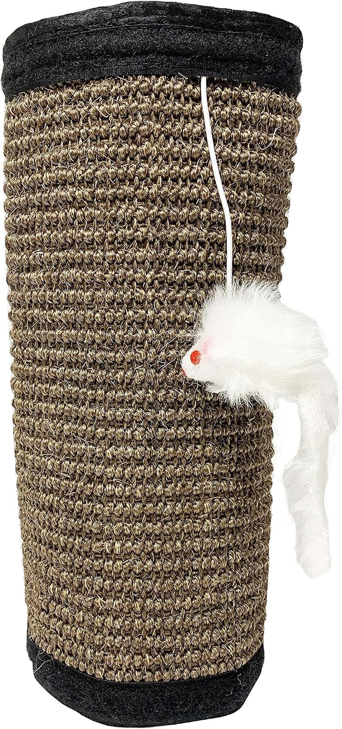 Midlee Wrap Around Pole Cat Scratcher- Pack of 2 Sisal with Mouse Toy