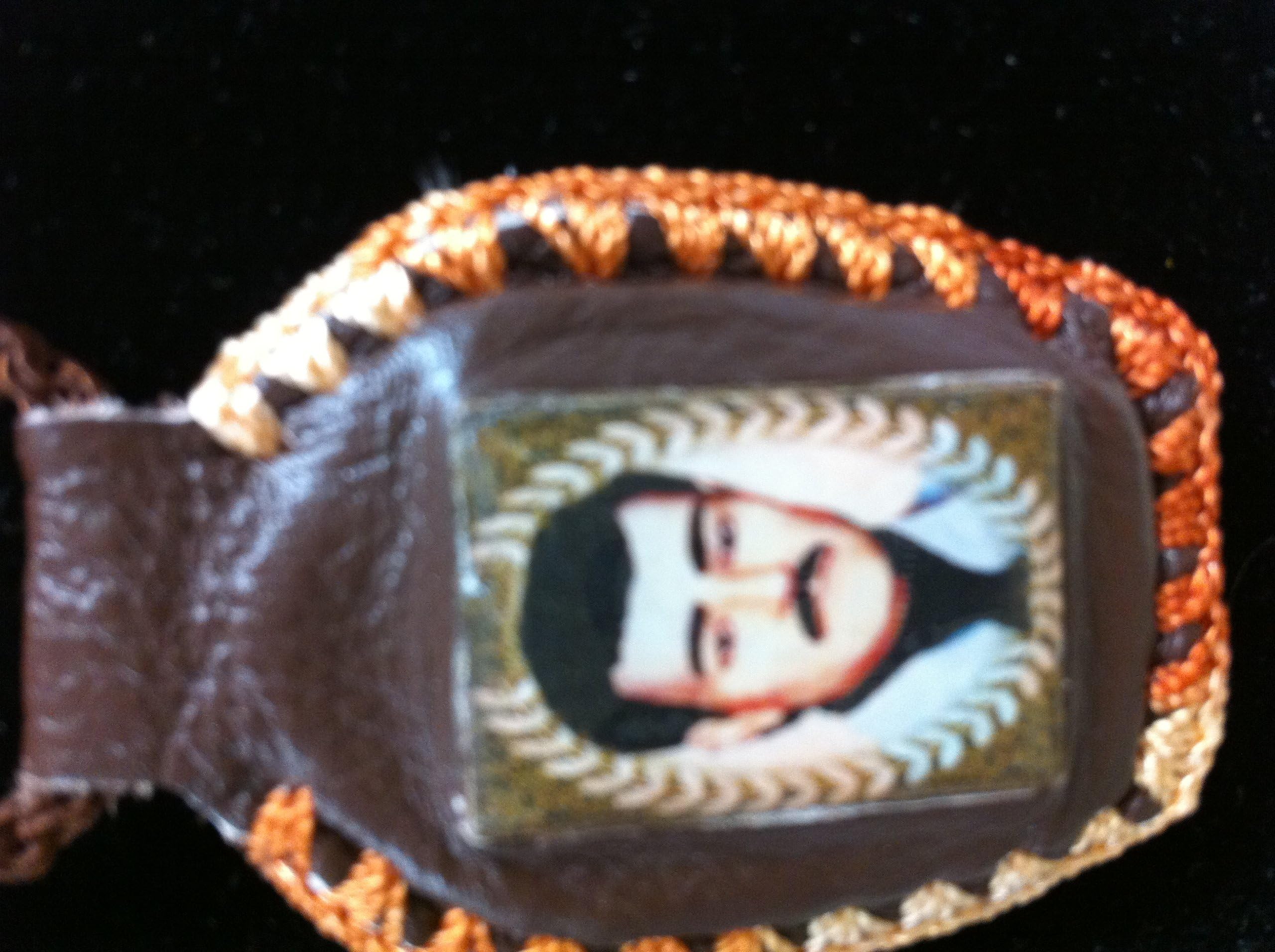 Jesus Malverde Leather Necklace Escapulario