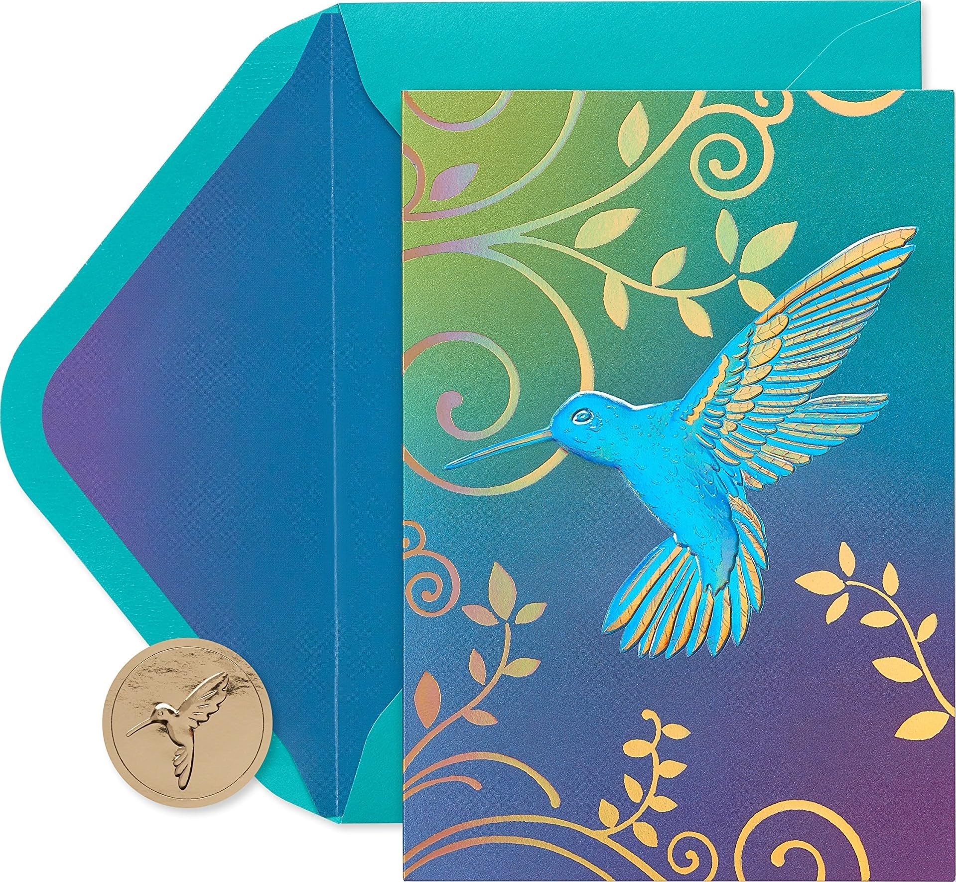 Papyrus Blank Cards with Envelopes, Hummingbird (12-Count)