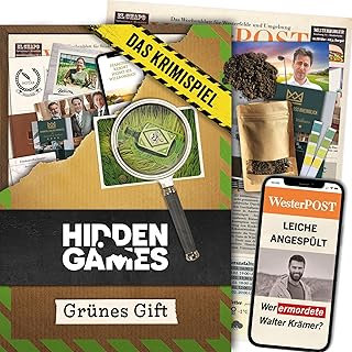 Hidden Games Crime scene game, crime case 3, green poison, escape room game (German Language Version)
