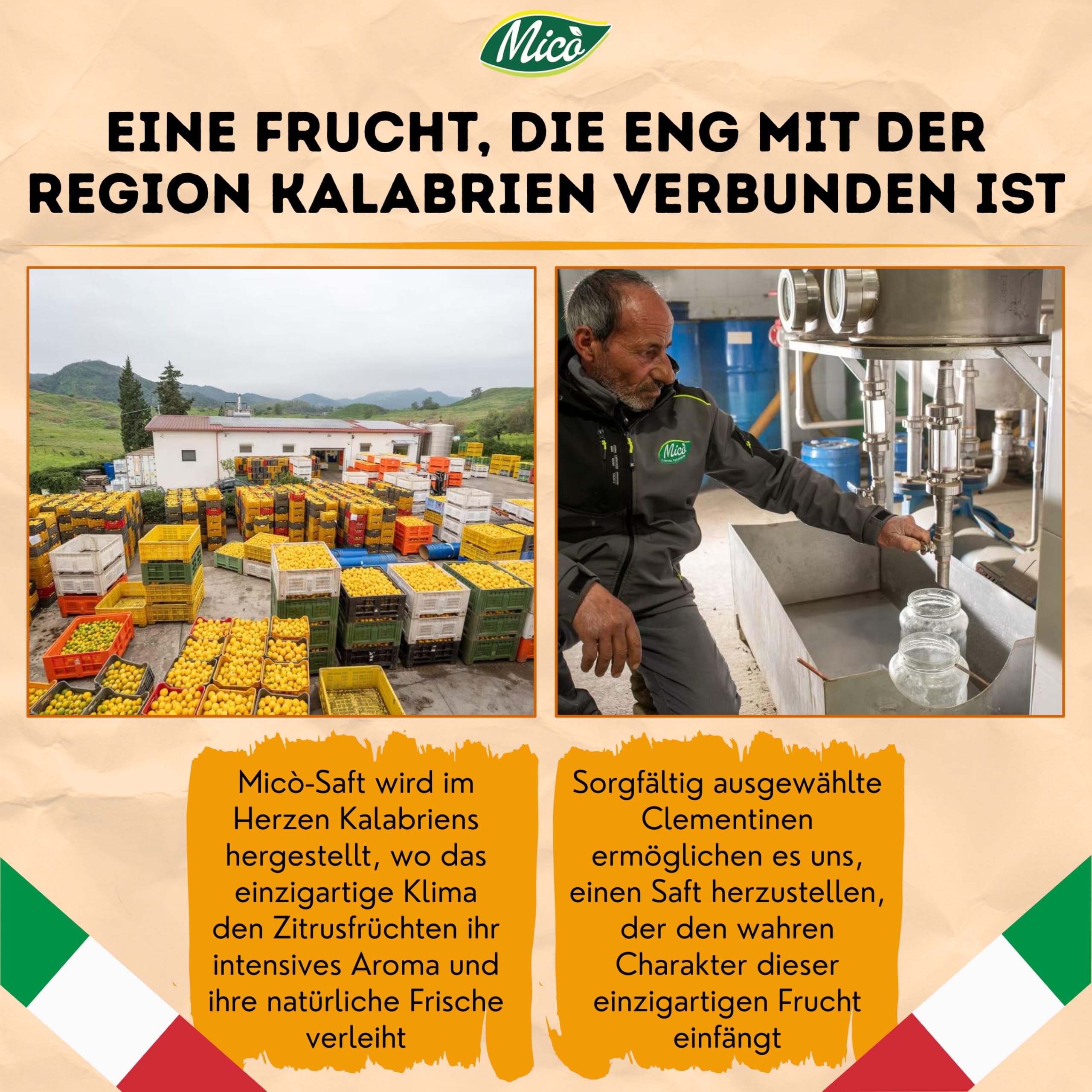 Bergamicó Clementinensaft Kalabrien 5 Stück 750 ml - Clementinensaft Aus Kalabrien - Naturbelassener Clementinensaft In Glasflasche - Mechanisch Kaltgepresst