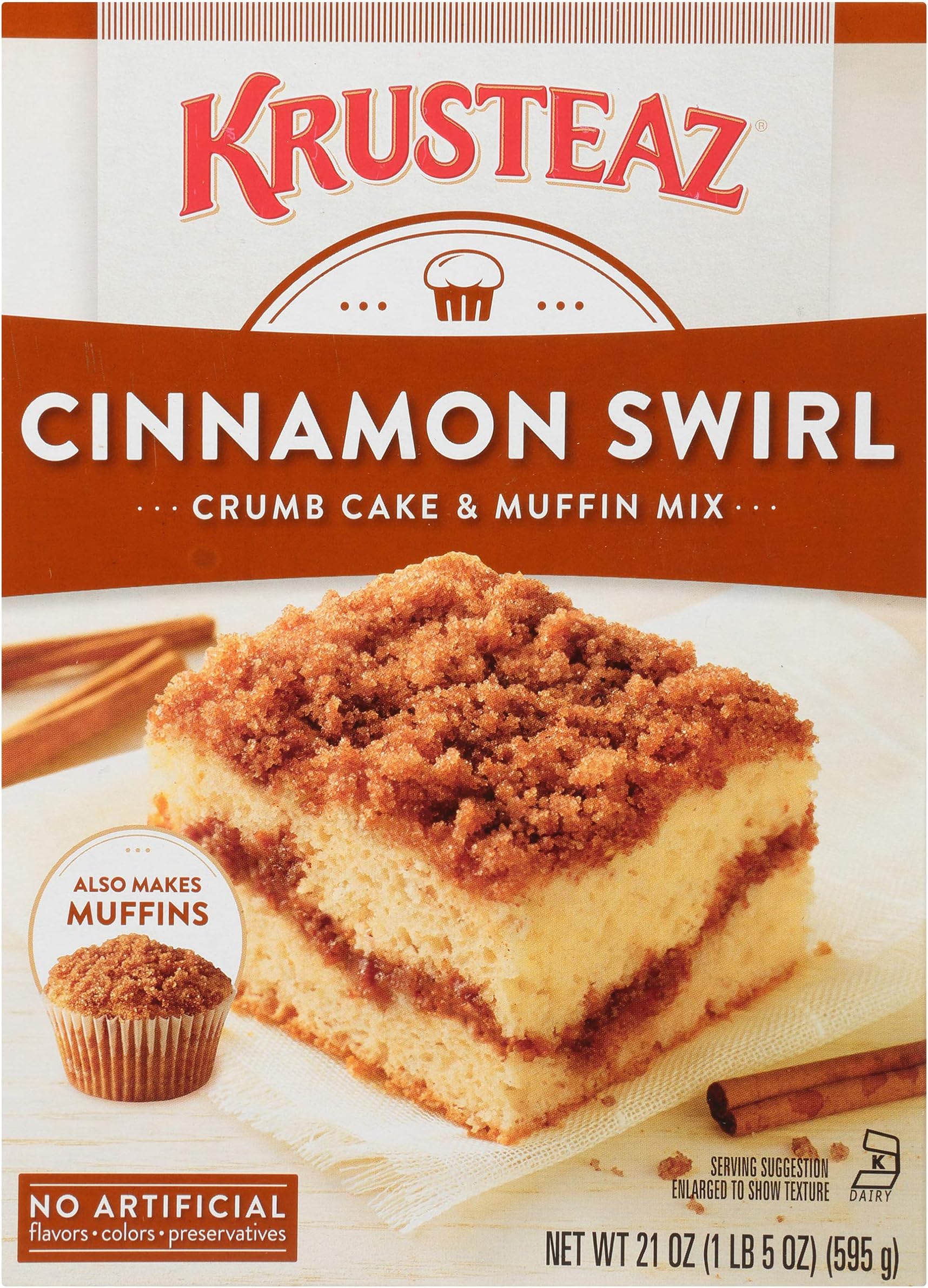 Krusteaz Cinnamon Swirl Crumb Cake and Muffin Mix