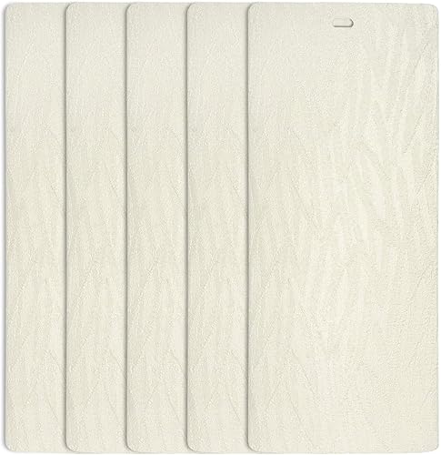 Miniatura 6 de DALIX Orleans - Listones de textura vertical blanca para ventana, 58.5 unidades, 5 unidades