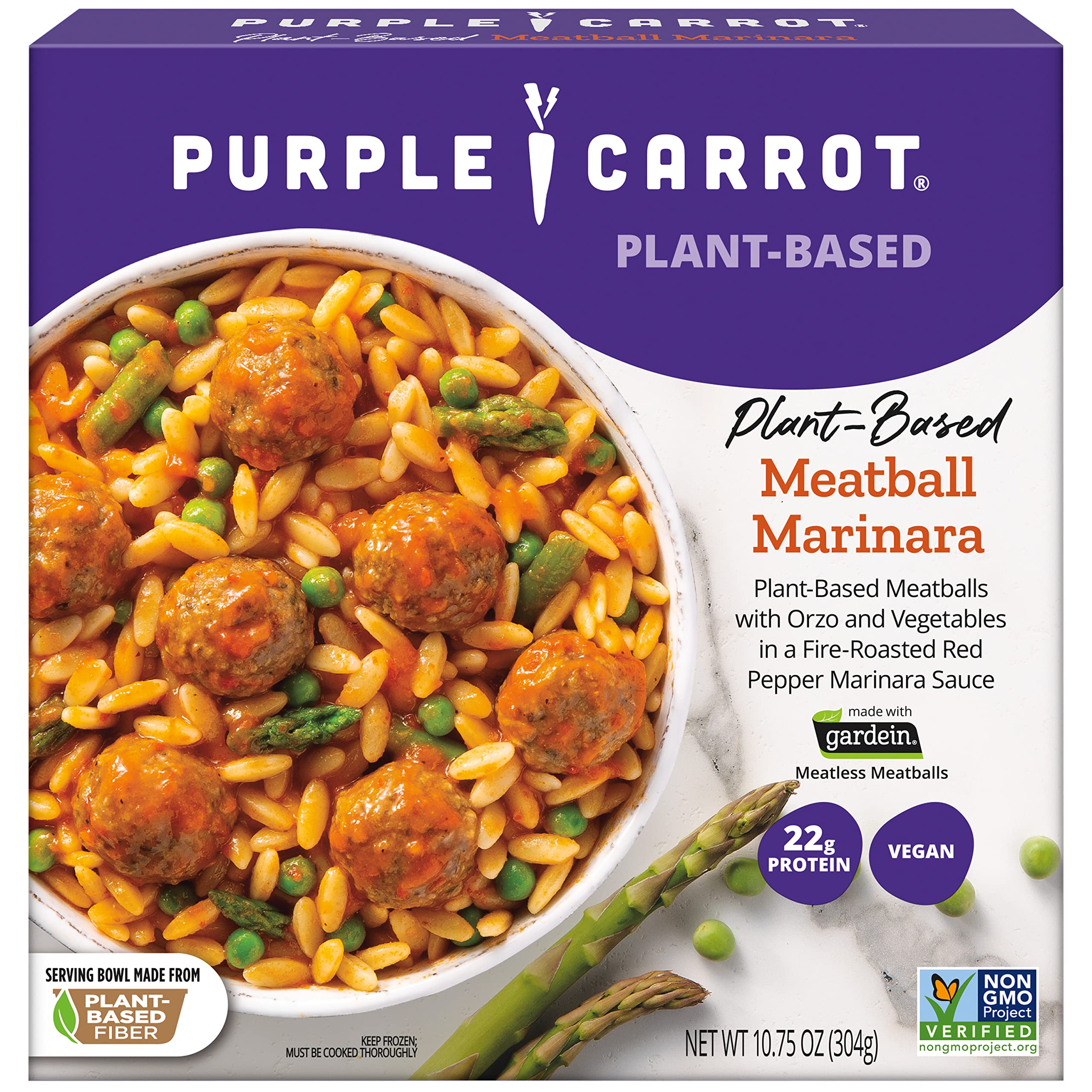 Purple Carrot Gardein Plant-Based Meatball Marinara, Vegan, Frozen Meal, 10.75 oz.