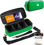Quiver Time Teal Bolt Collector Card Carrying Case ~ Card/Deck Storage Case with Wrist and Shoulder Strap, Dividers & Separators, Corner Pads + 100 Apollo Card Sleeves ~ Deck Box Bag Compatible