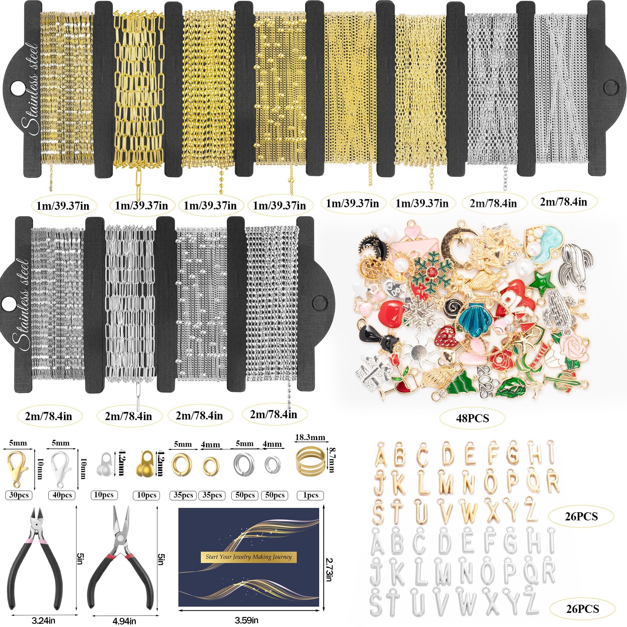18K Gold Necklace Chain Kit - Jewelry Making -3 18K Gold Necklace Chain Kit - Jewelry Making -3