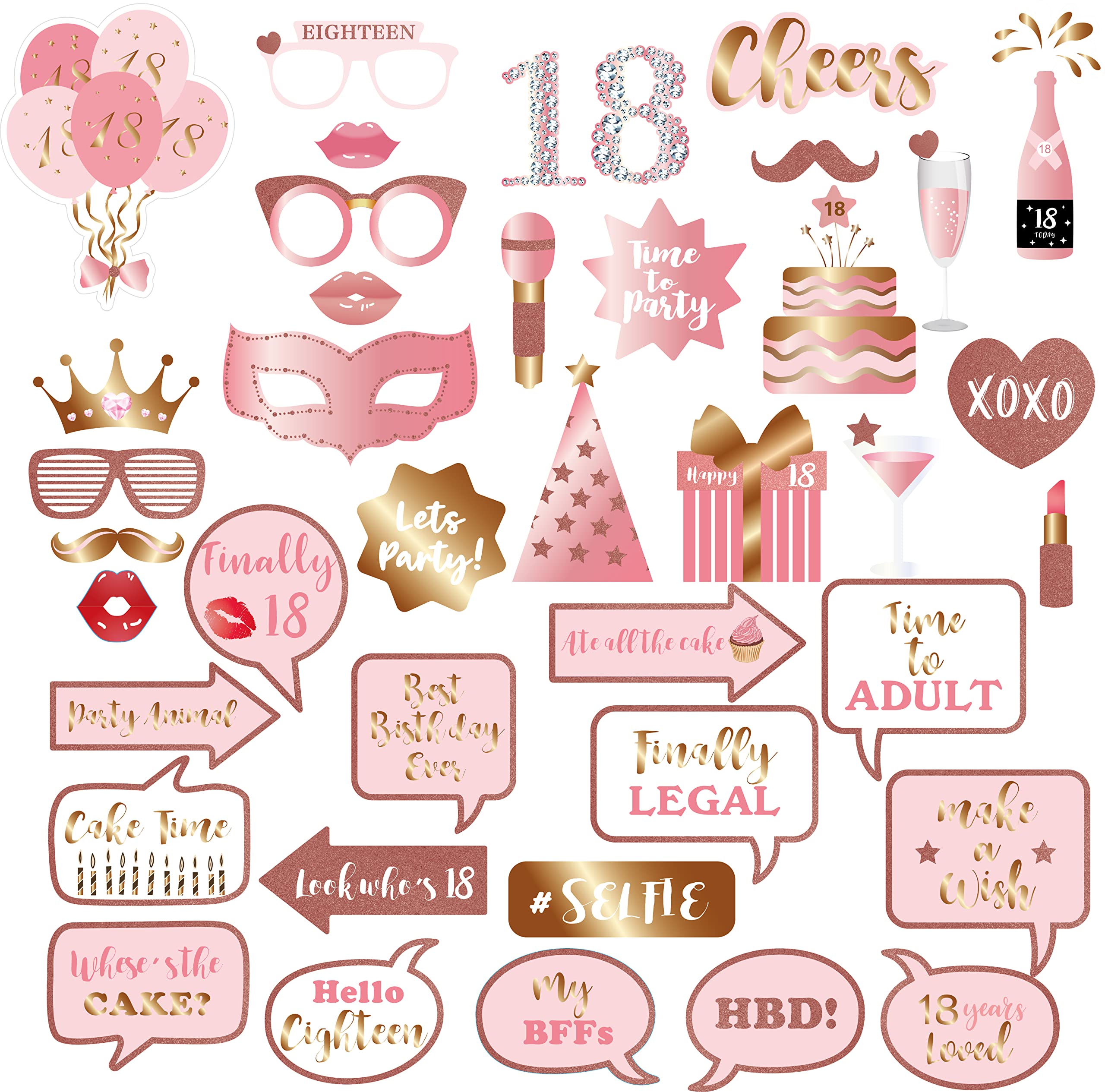 Cornice Selfie Gonfiabile Per Compleanno - Decorazione Festa 18 Anni, Photo Prop Divertente